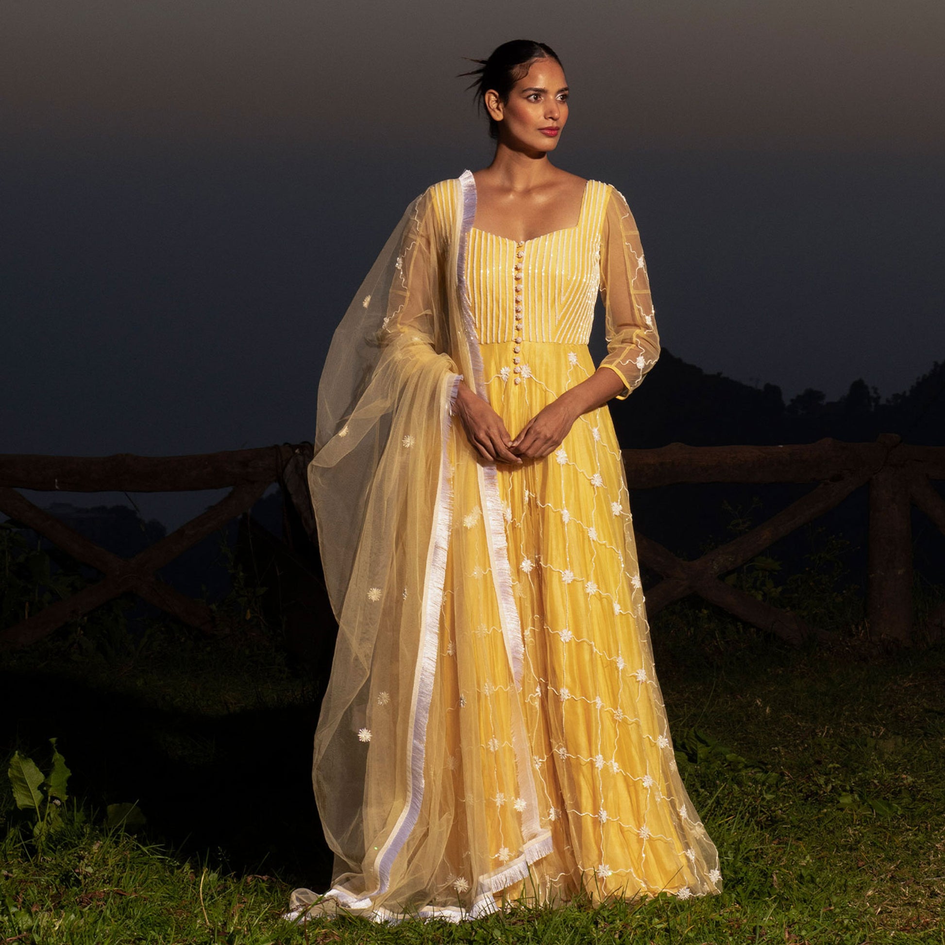 Baavli luxury designer store at Khan Market, New Delhi. Indian wedding, lehenge, Bride, Indian bride, bridesmaid. Yellow wedding dress.