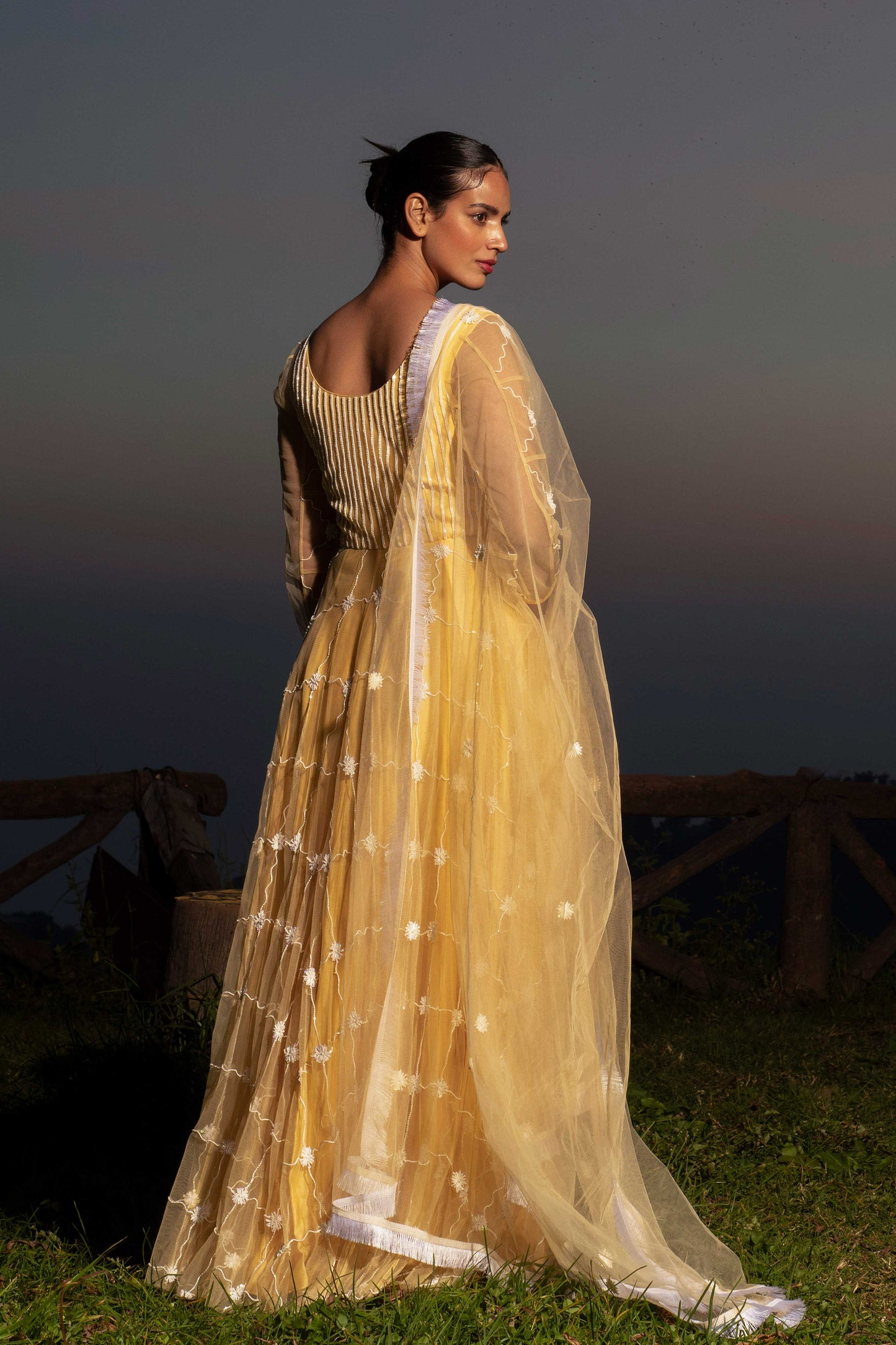 Baavli luxury designer store at Khan Market, New Delhi. Indian wedding, lehenge, Bride, Indian bride, bridesmaid. Yellow wedding dress.