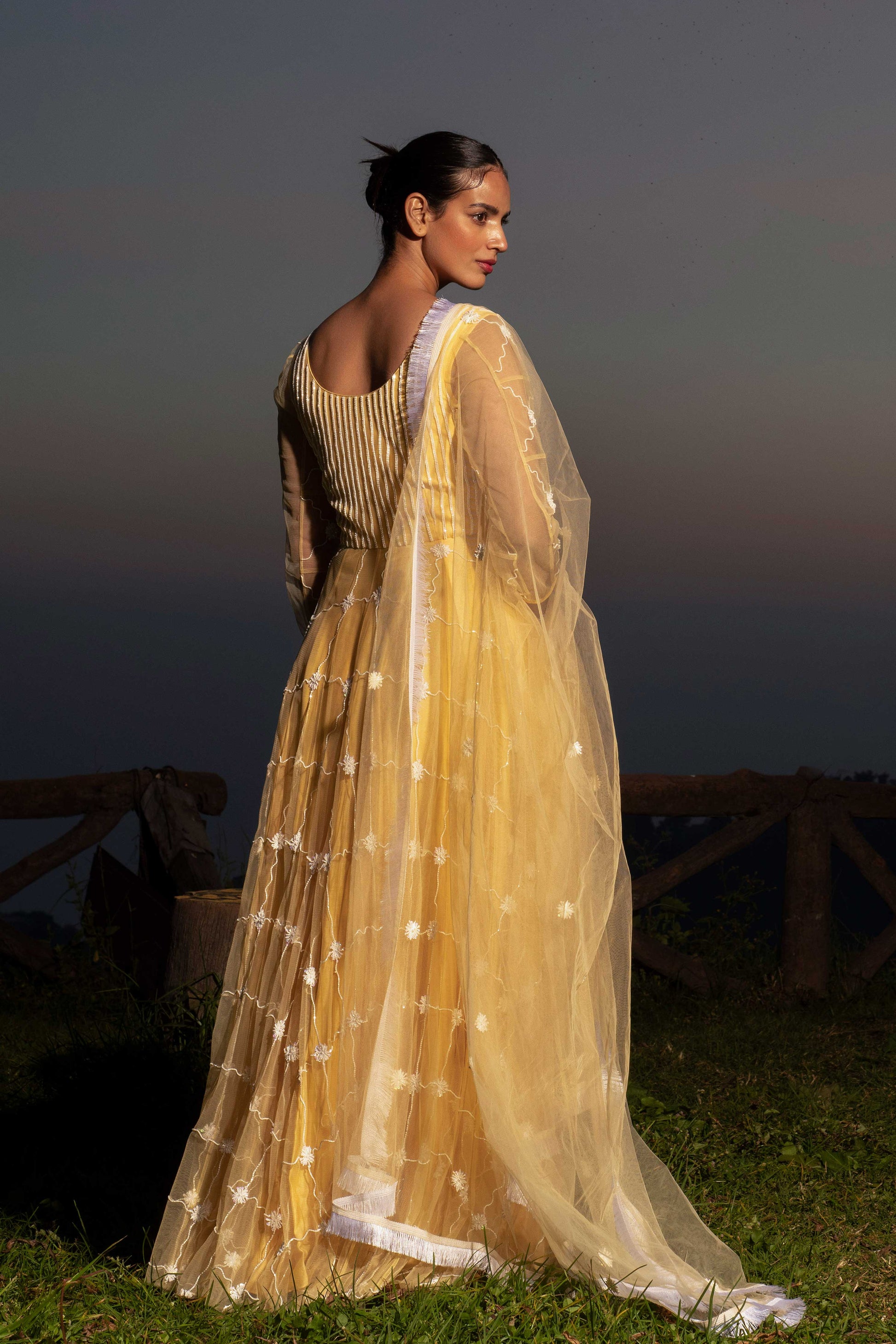 Baavli luxury designer store at Khan Market, New Delhi. Indian wedding, lehenge, Bride, Indian bride, bridesmaid. Yellow wedding dress.