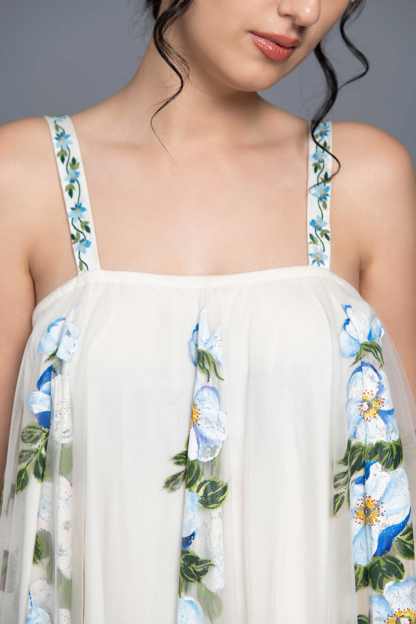 Blue Flax Net Dress