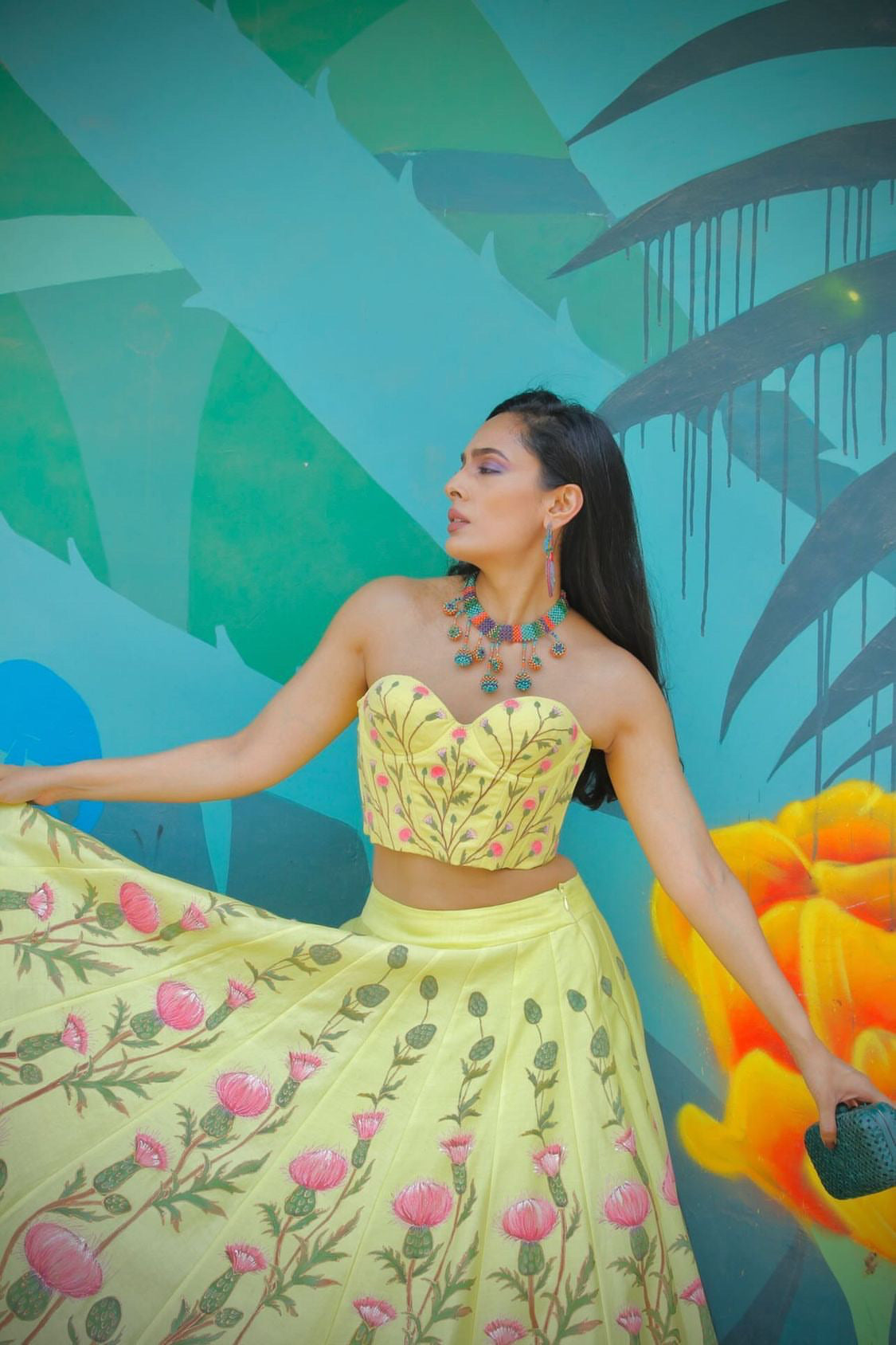 Yellow Corset Lehenga Set