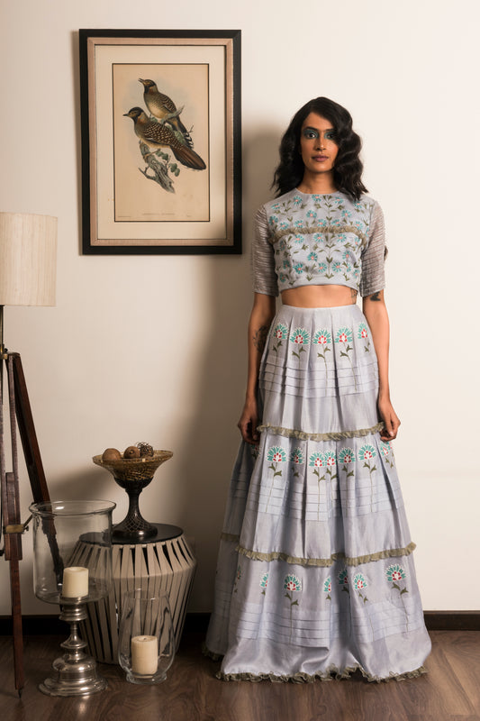 Baavli luxury designer store in khan market. skirt and lehenga set for Indian wedding, bride