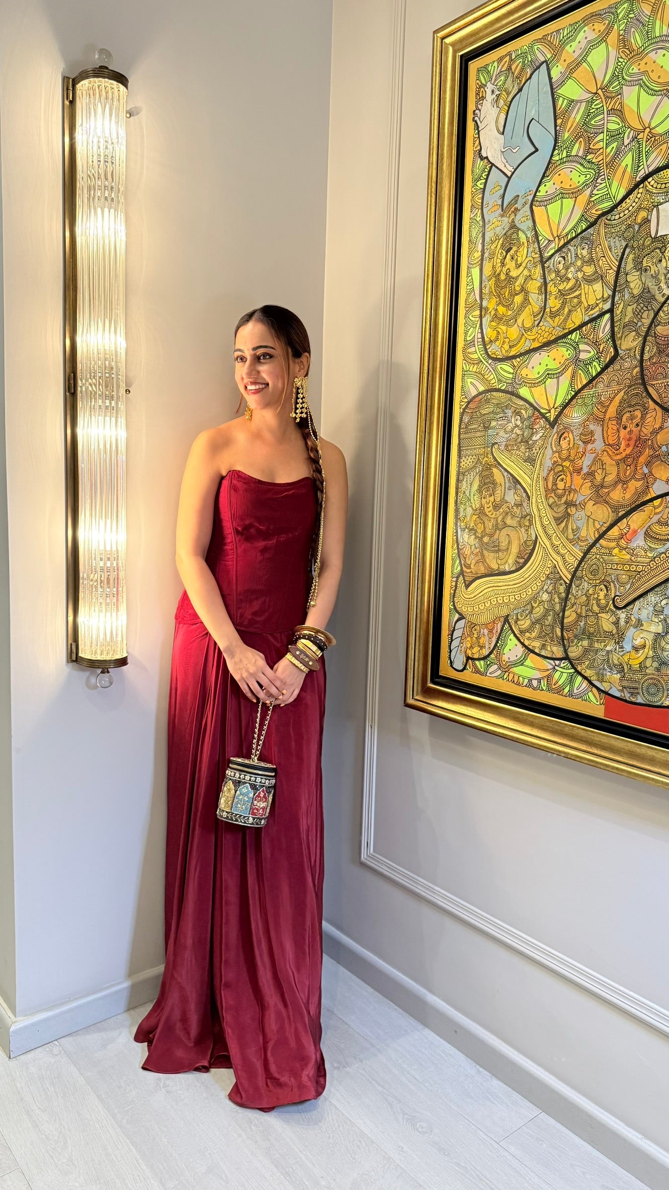 The Ruby Reverie Corset Set As Seen On Ridhi Khosla Jalan