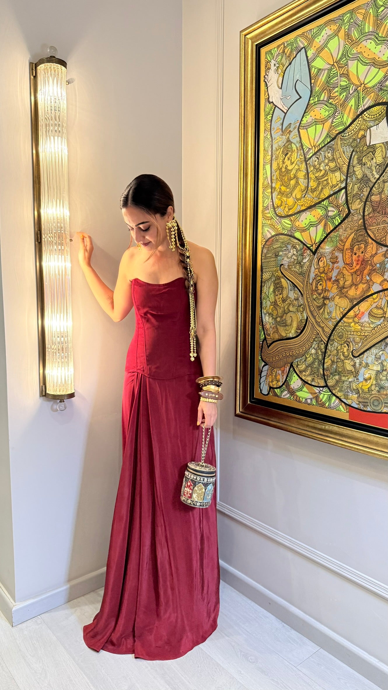 The Ruby Reverie Corset Set As Seen On Ridhi Khosla Jalan