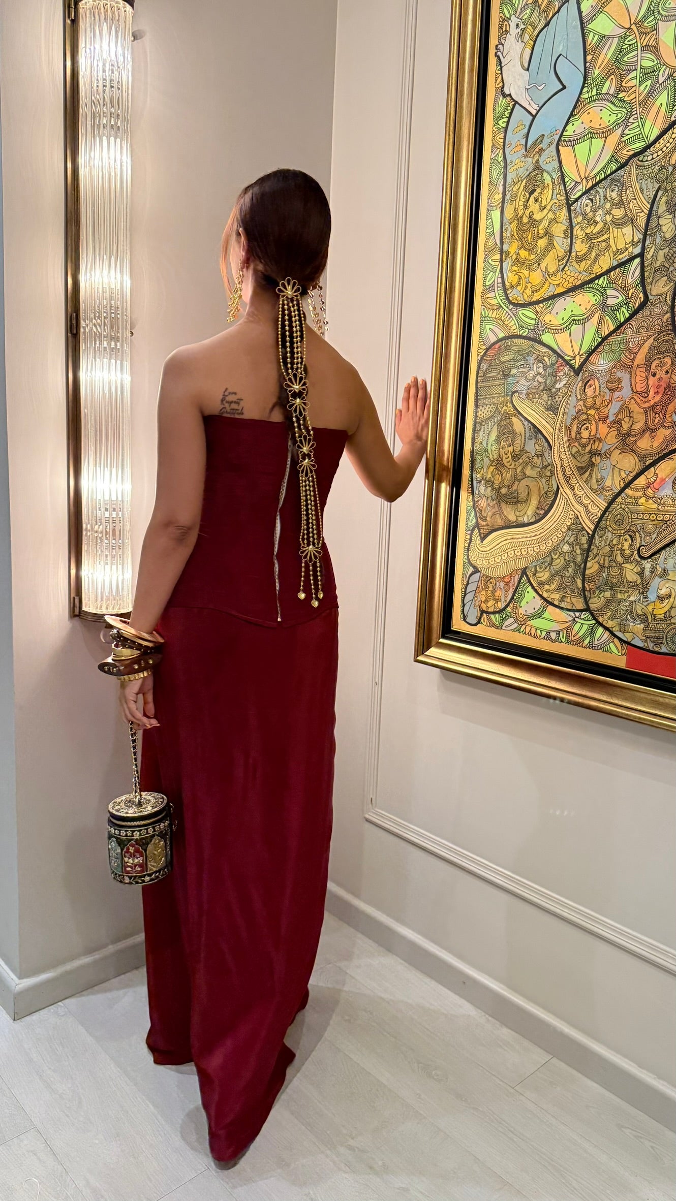 The Ruby Reverie Corset Set As Seen On Ridhi Khosla Jalan