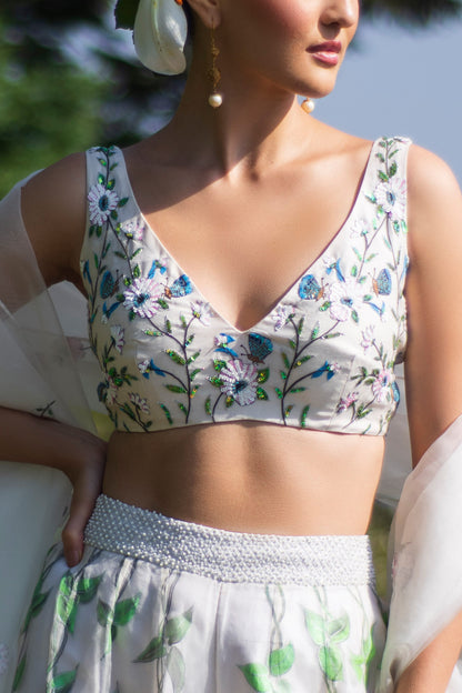 Baavli designer store in khan market. Launching bahaar spring summer 2024 collection, Raabta, Organza sharara set.