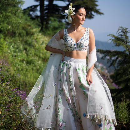 Baavli designer store in khan market. Launching bahaar spring summer 2024 collection, Raabta, Organza sharara set.