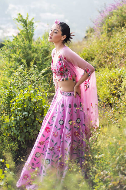 Baavli luxury designer store in khan market. Launching bahaar spring summer 2024 collection, Khuld, Organza sharara set.