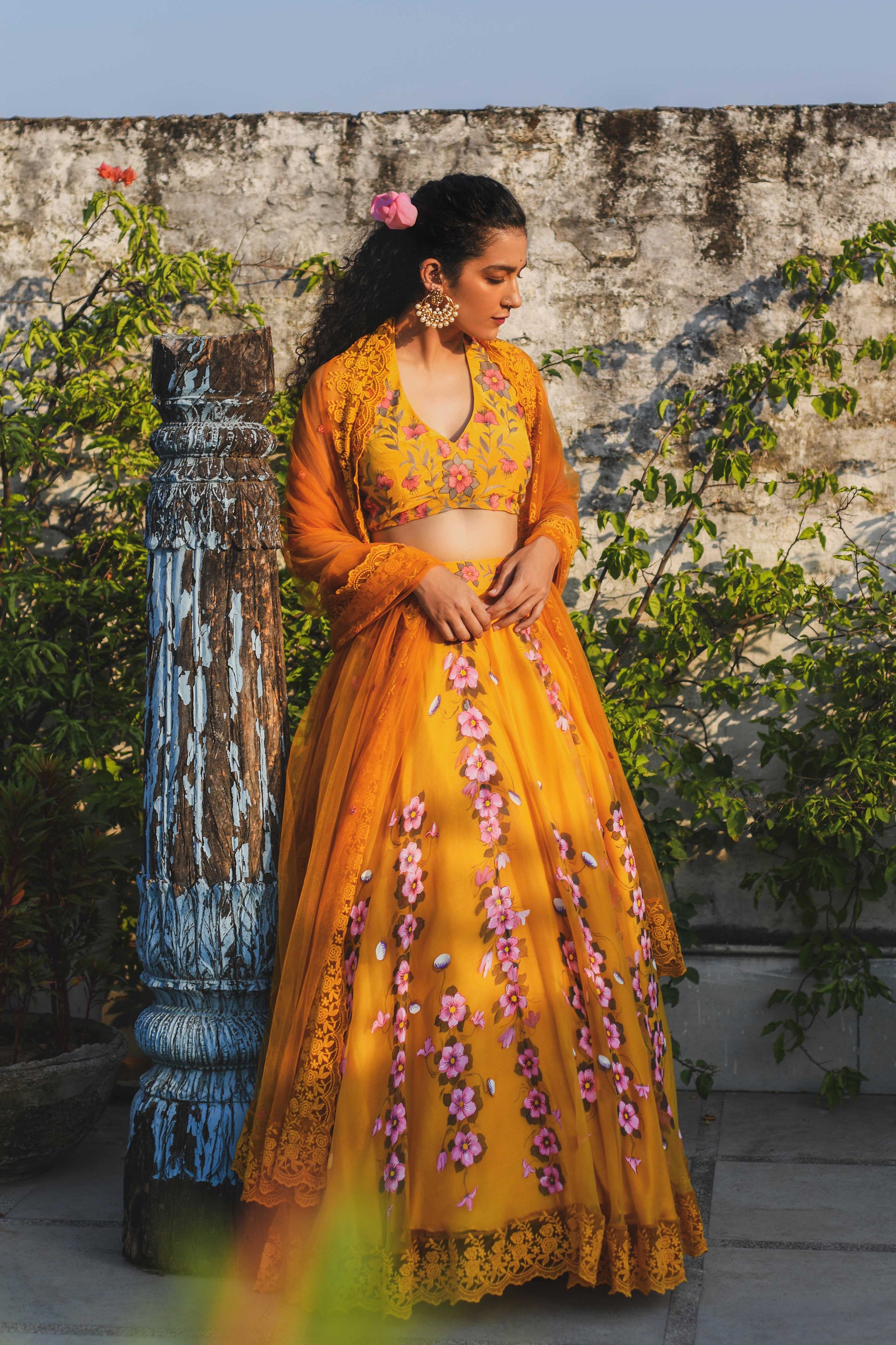 Baavli luxury designer store at Khan Market, New Delhi.
Indian wedding, lehenge, Bride, Indian bride, bridesmaid, Suit sets, Kaftan, sharara, jacket, kurta.
baavli launching its new collection, Shringar, Aruni orange lehenga set.