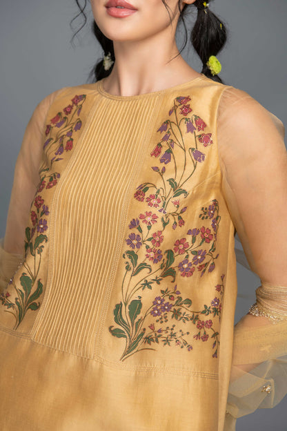 Golden Garden Beige Suit Set