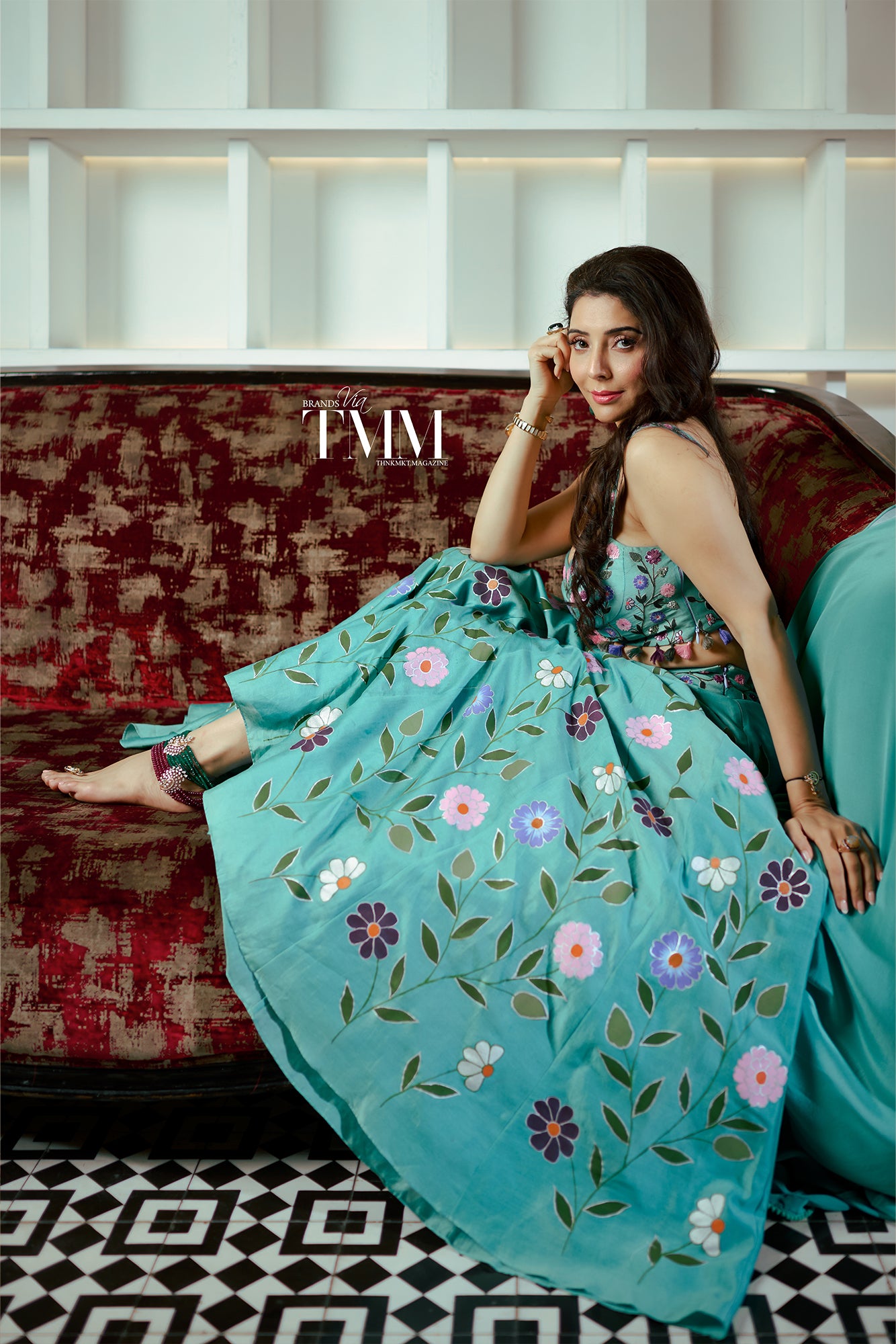 Turquoise Dreamcape Set As Seen On Jai Madaan